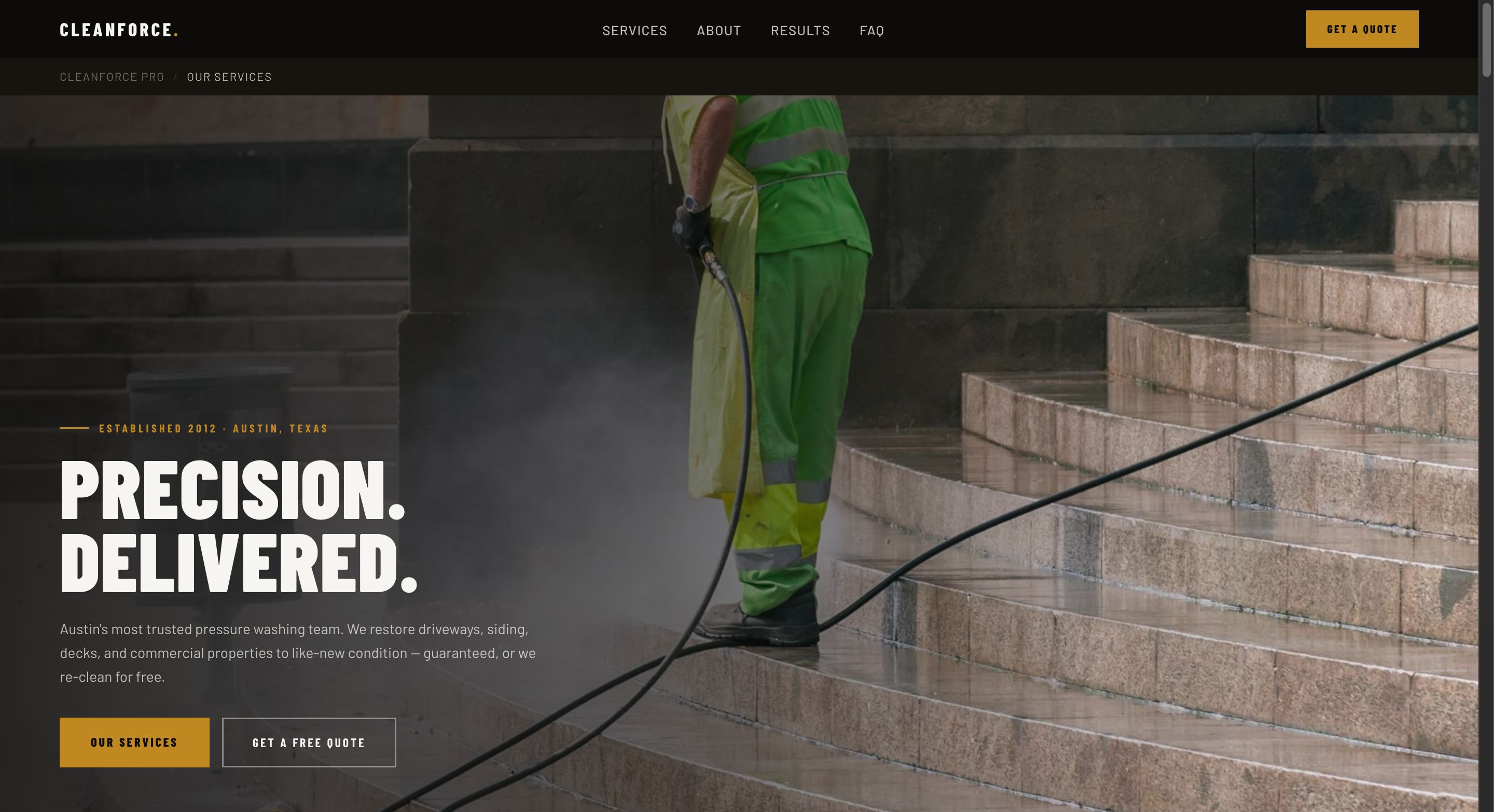 CleanForce website preview
