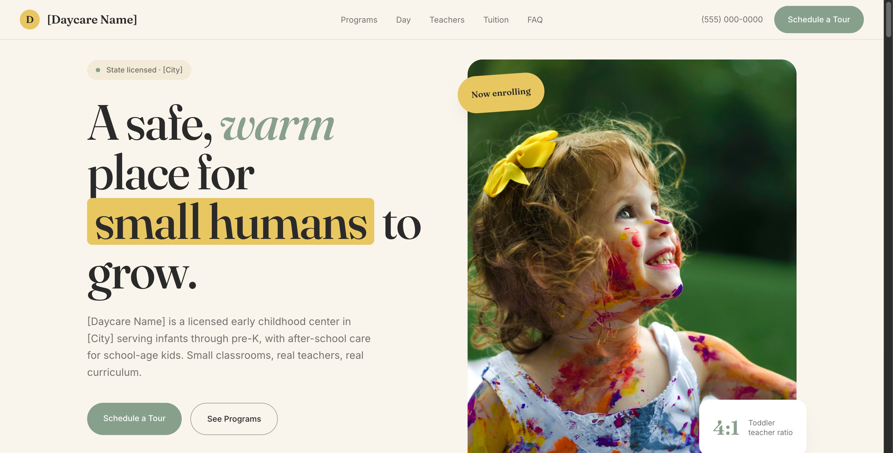 Bright Hours website preview