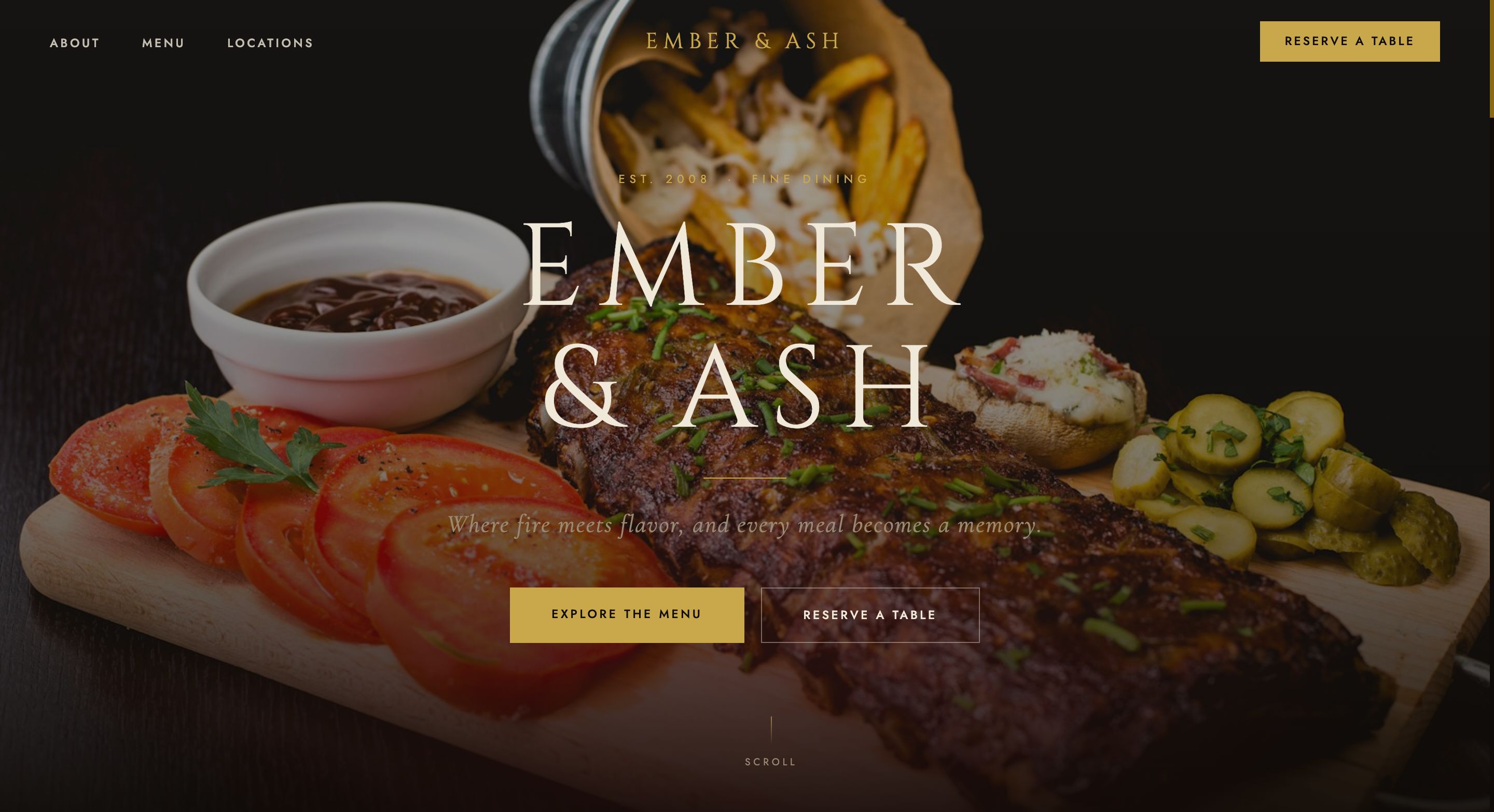 Ember & Ash website preview