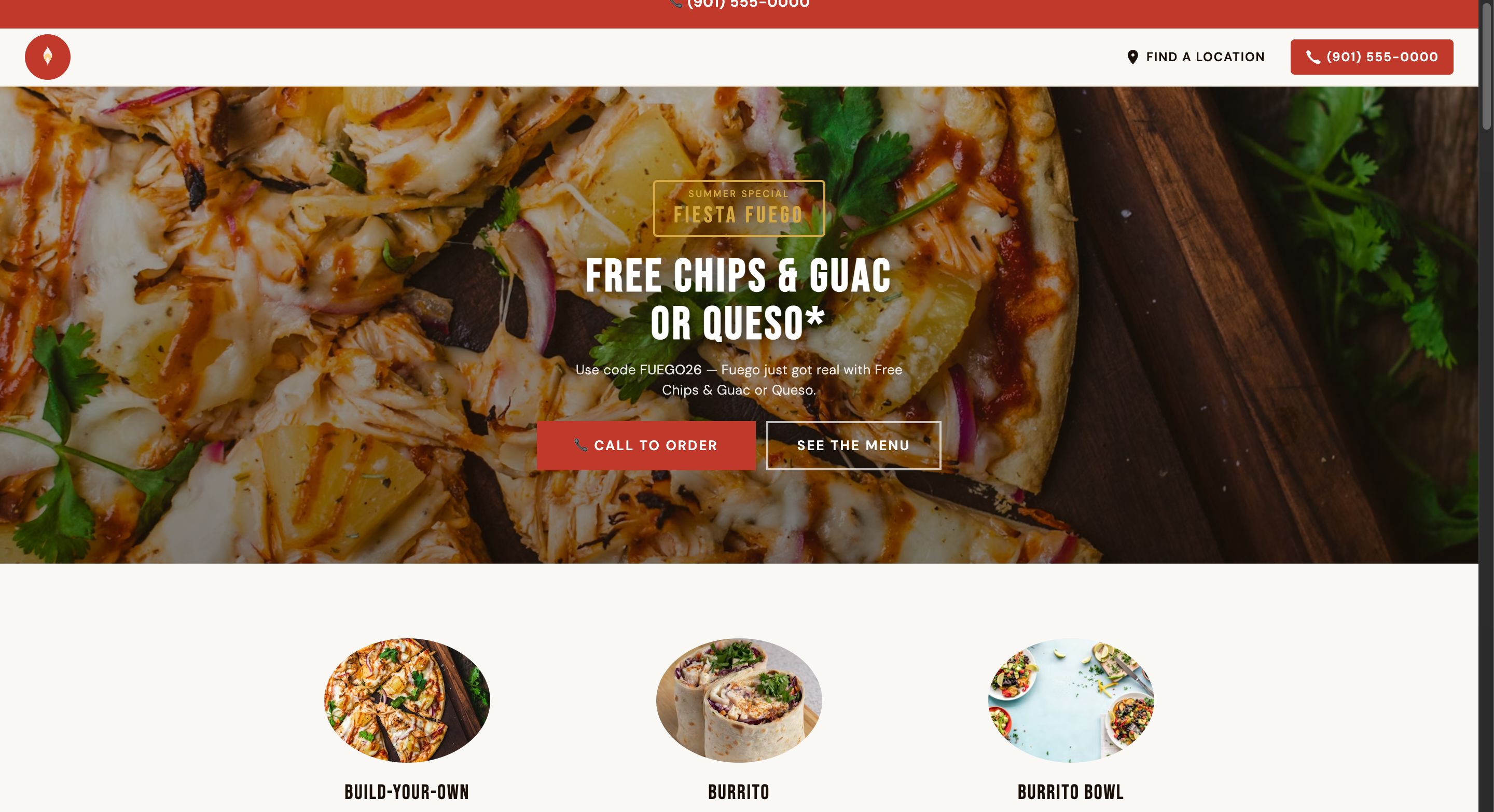 Fuego Fresh website preview